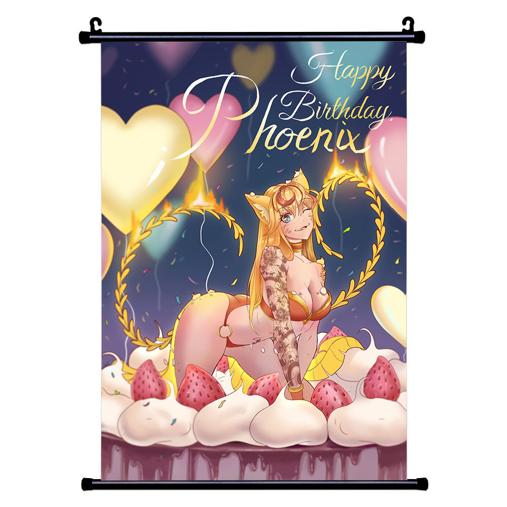 CylanCade "Birthday Phoenix" Wall Scroll