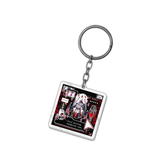 Dame Celena "Pixel Greetings" Keychain