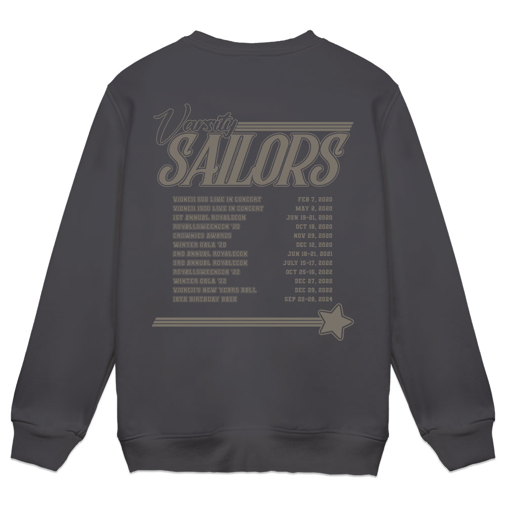 Vioncii Varsity Sailors Crewneck (Grey/Olive)