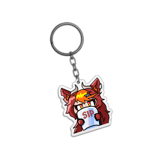EmberTalks Sip Acrylic Keychain