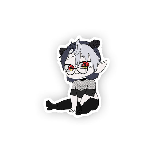 Exhausted_Snow "Chibi Goth" sticker