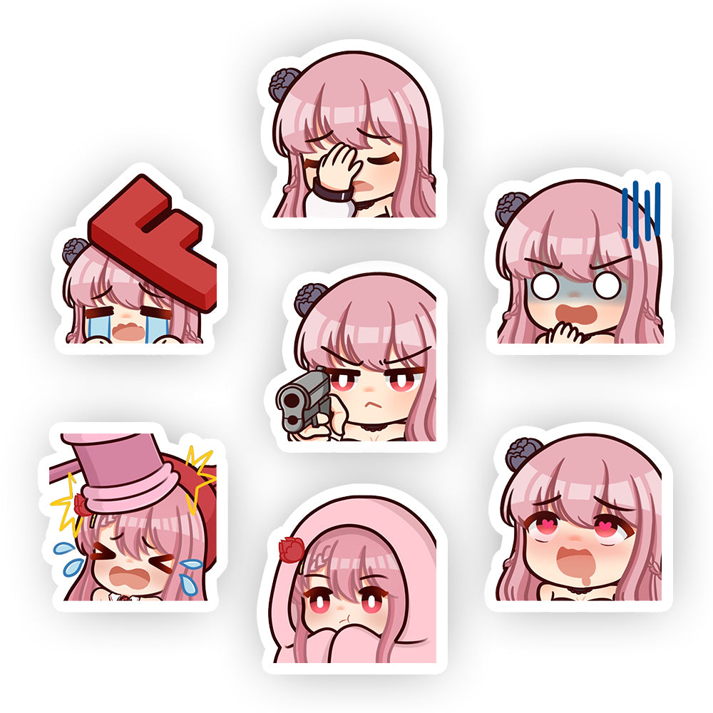 HanamiMomo "Emotes" Sticker pack