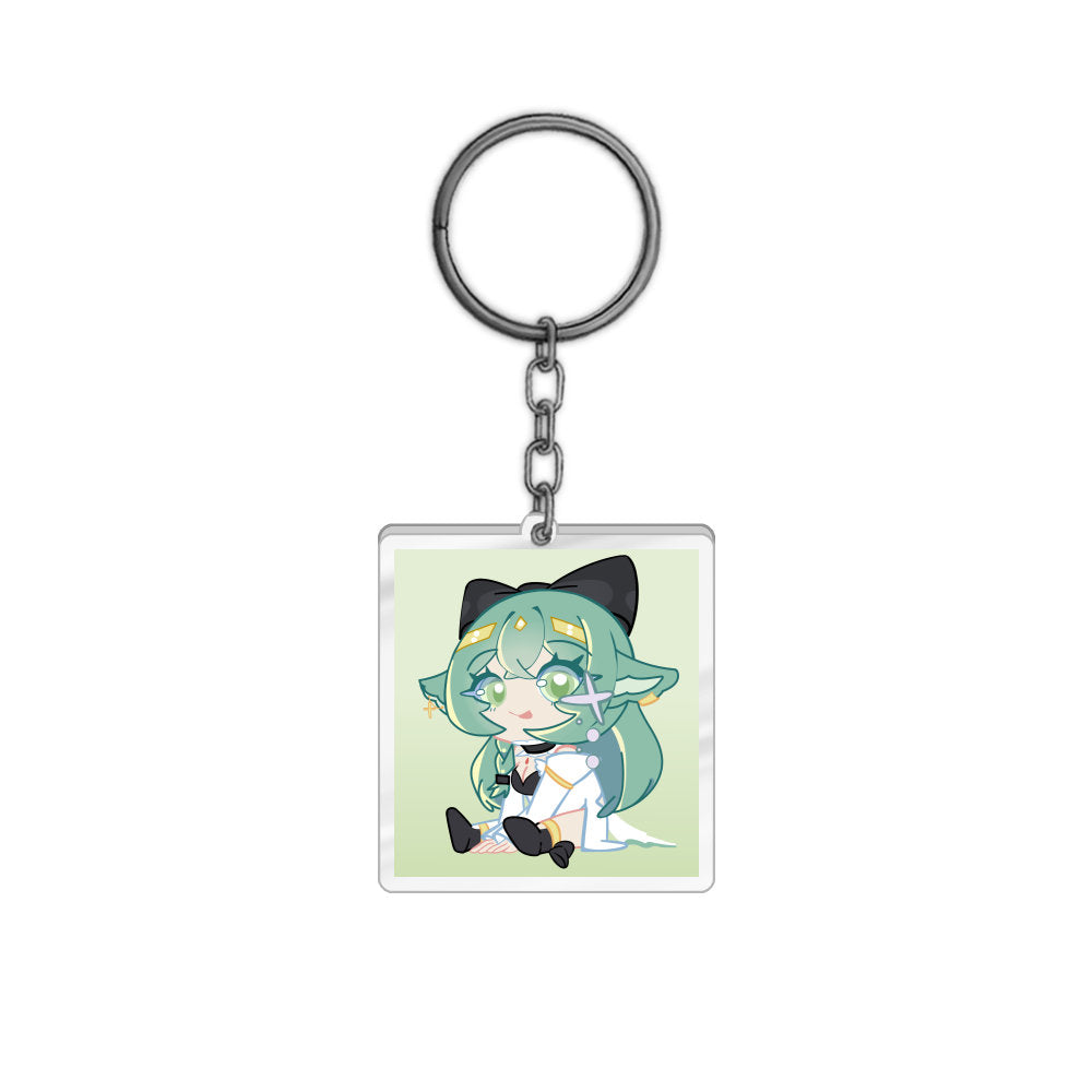 HealKaia Chibi Sit Square Keychain