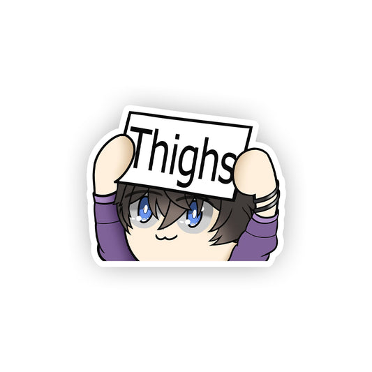Hei Miyano "Thighs Saves Lives" Sticker