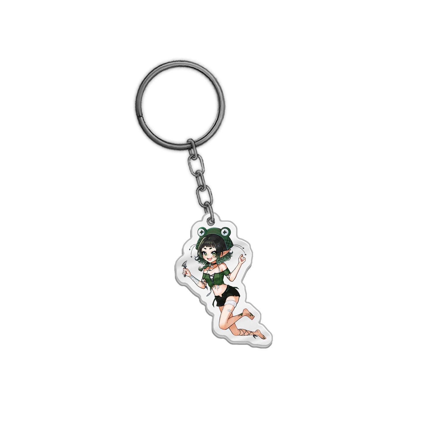 Hina Gabu "Frog and Frolic" Acrylic Keychain
