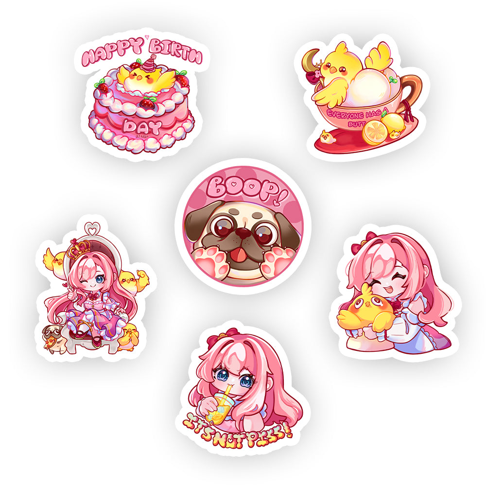 HiyoCafe "Chaotic Café" Sticker Pack