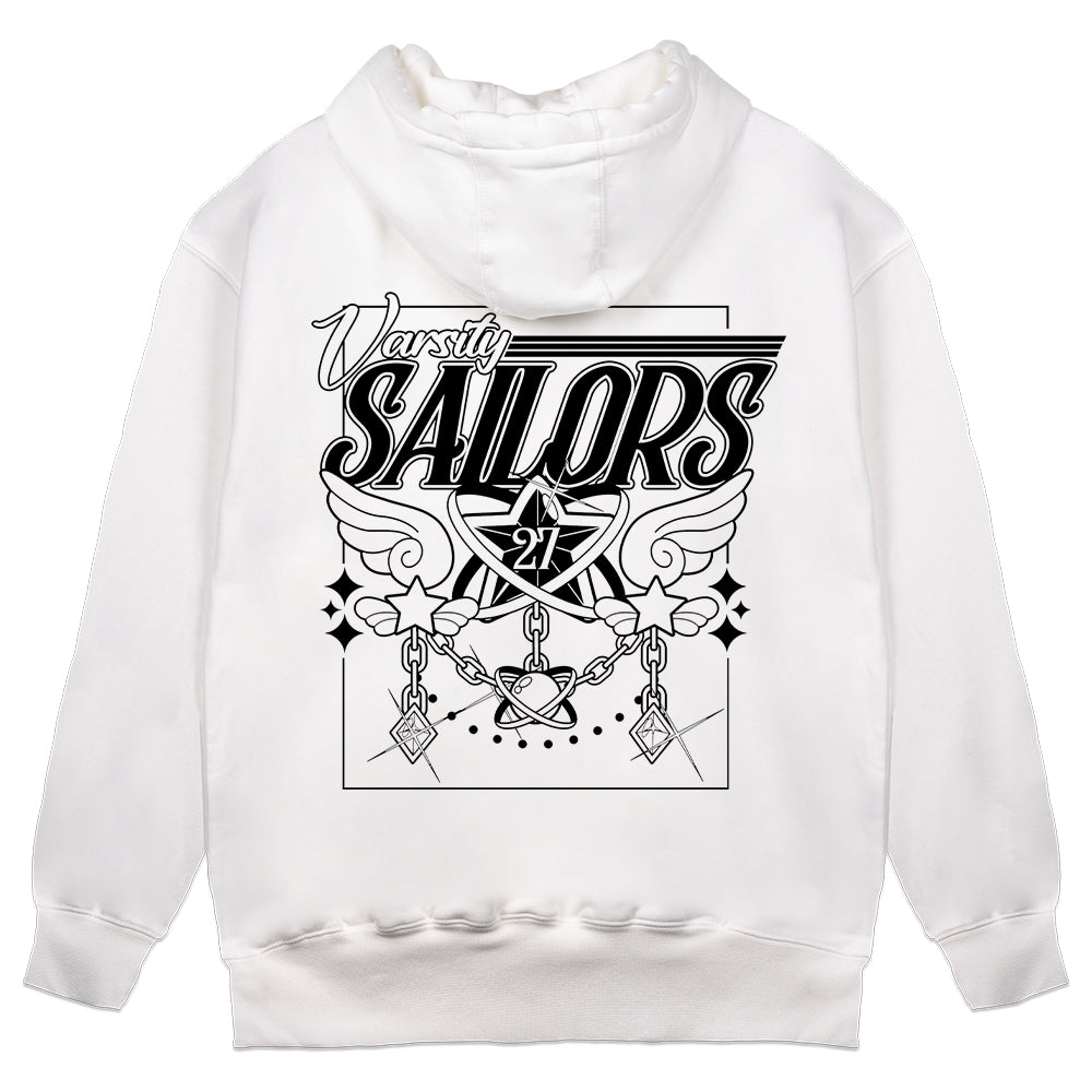 Vioncii Varsity Sailors Hoodie (White/Black)