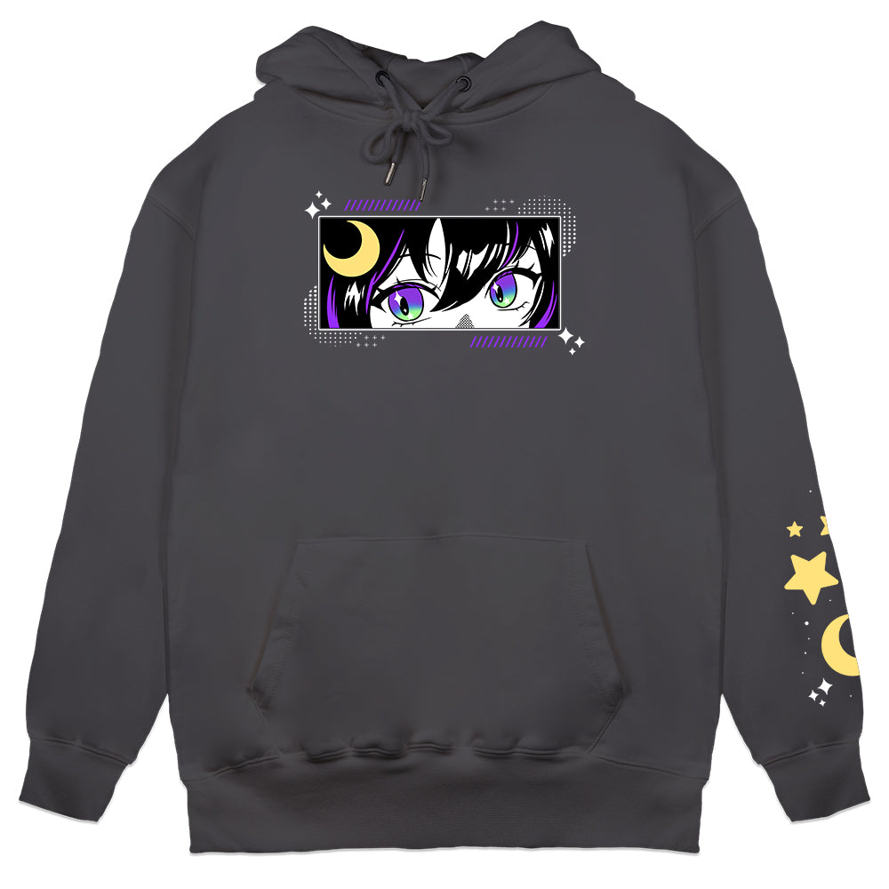 Destiny Moon Shining Stars Charcoal Hoodie
