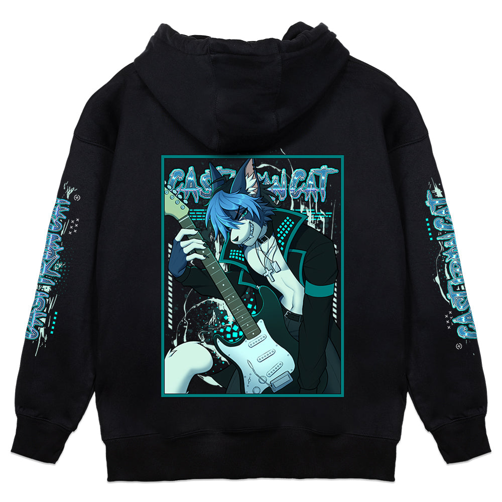 Cast_Iron_Cat "Rock & Roll Catboy" Hoodie