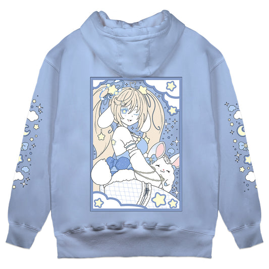 star0bunny "Soft Clouds & Starry Nights" Blue Hoodie
