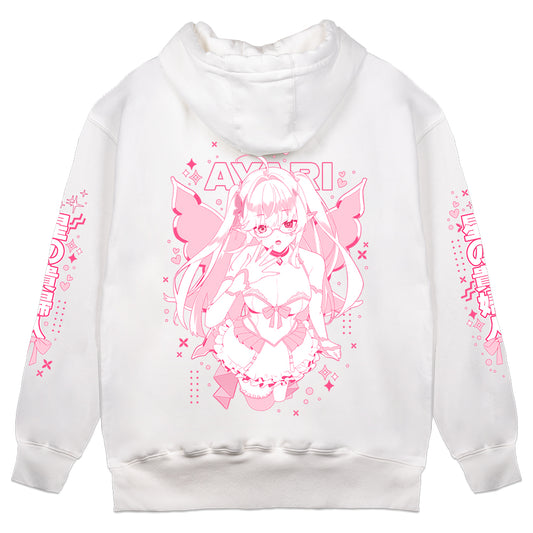 Ayari Sapphire 'Pink Shift' White Hoodie