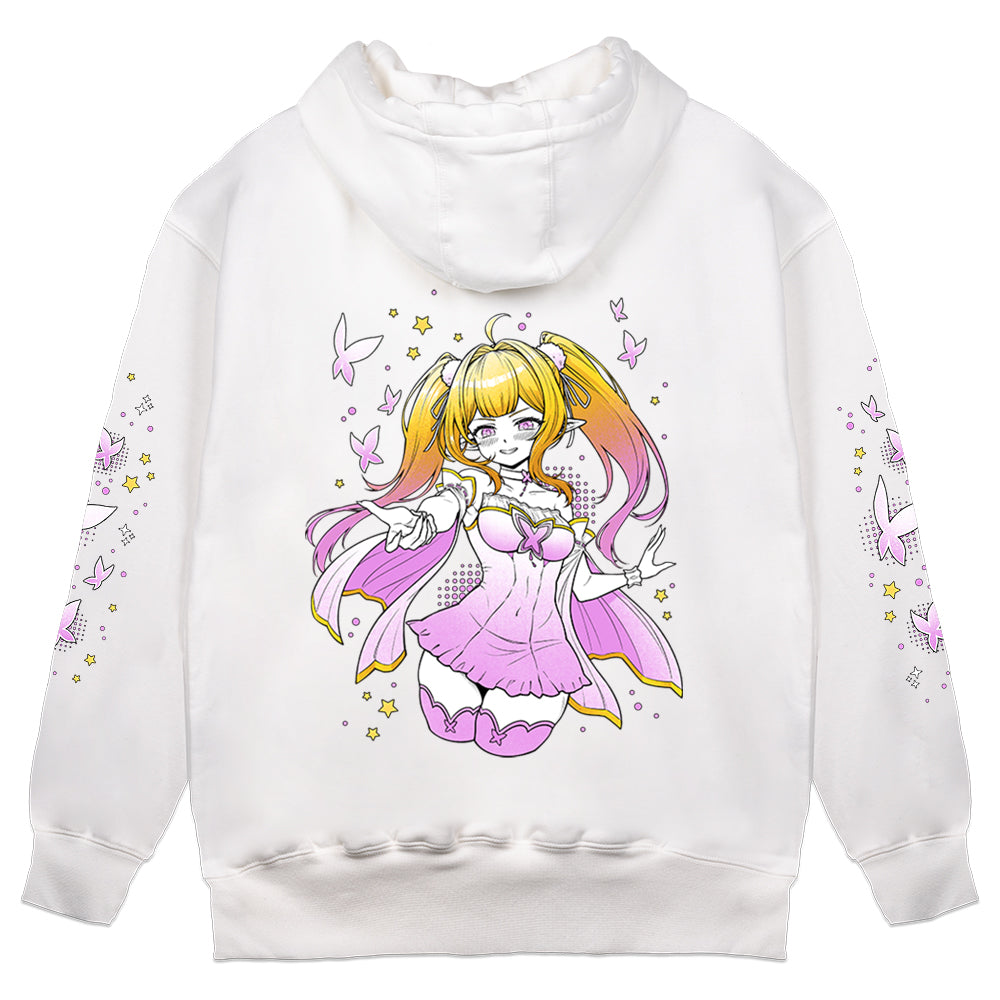PeachyPiwie "Butterflies & Dreams" White Hoodie