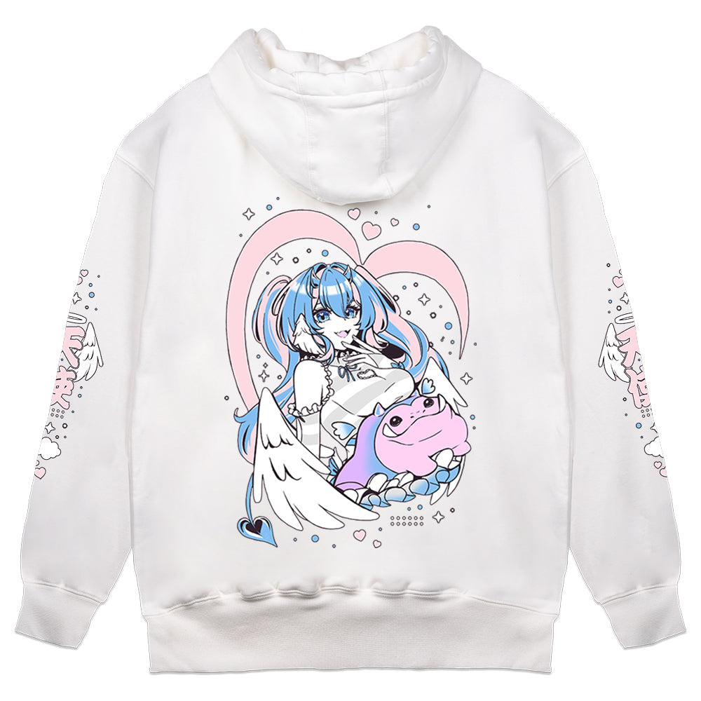 Angelbitez "The Angel & The Nom" White Hoodie