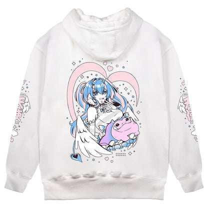 Angelbitez "The Angel & The Nom" White Hoodie