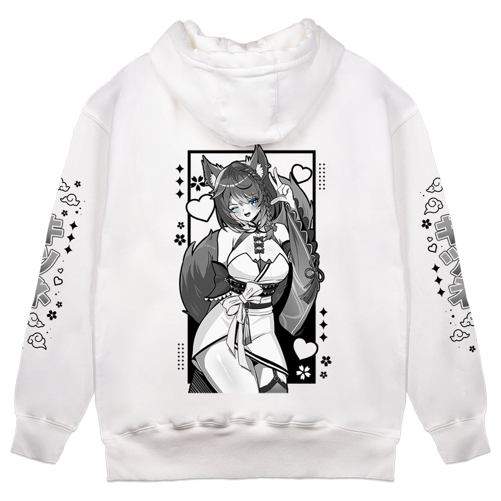 SarahAces "Mikon" White Hoodie