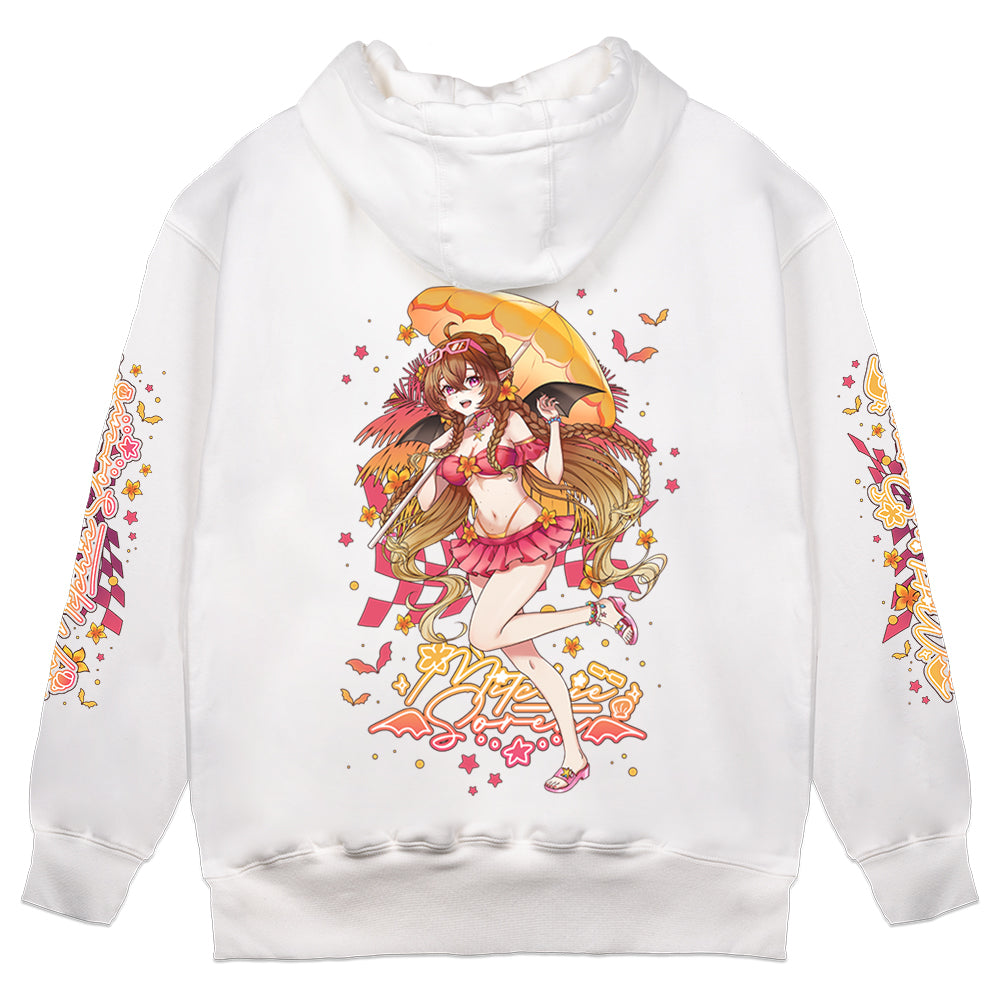 Mitchie Soren 'Paradise Bat' White Hoodie