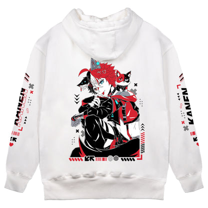 Kanenh "Techwear" White Hoodie