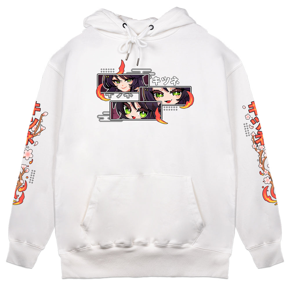 FireLordBrooke "Flames" Hoodie - White