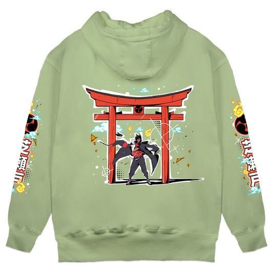 ShibaSeto "Torii Gate" Green Hoodie