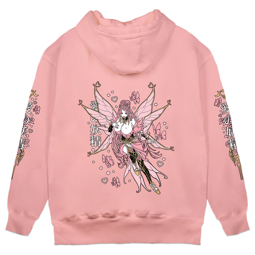 Afaedite Fluttering Love Pink Hoodie