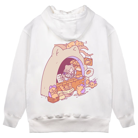 Suirie "Pop-up Bakery" White Hoodie