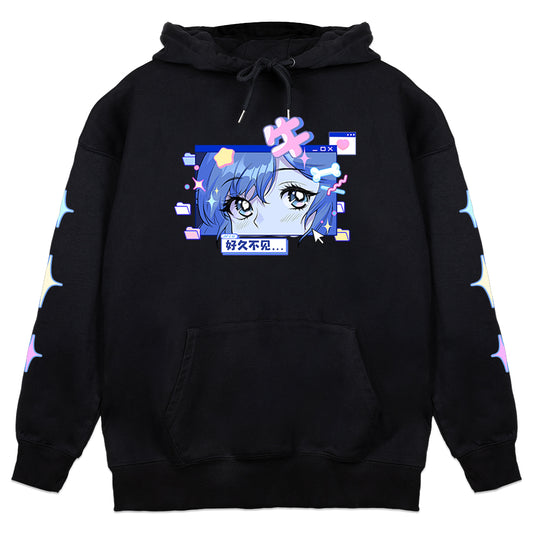 Niupao Retro Hoodie Black