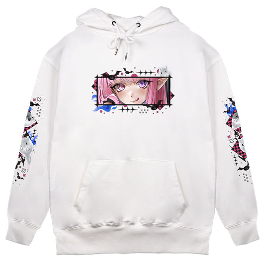 poppybeanvt "Phantom" Hoodie - White
