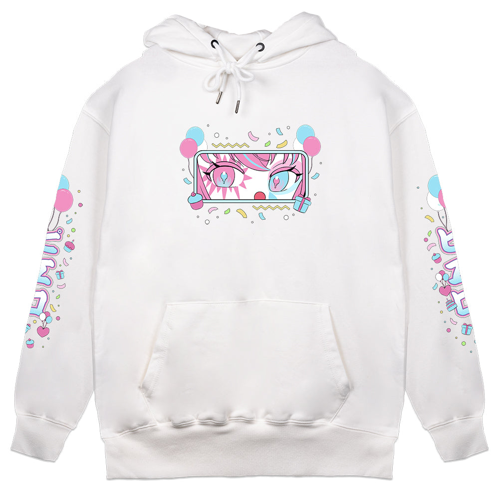 LolliePopVT "Cake, Clown, & Confetti" White Hoodie