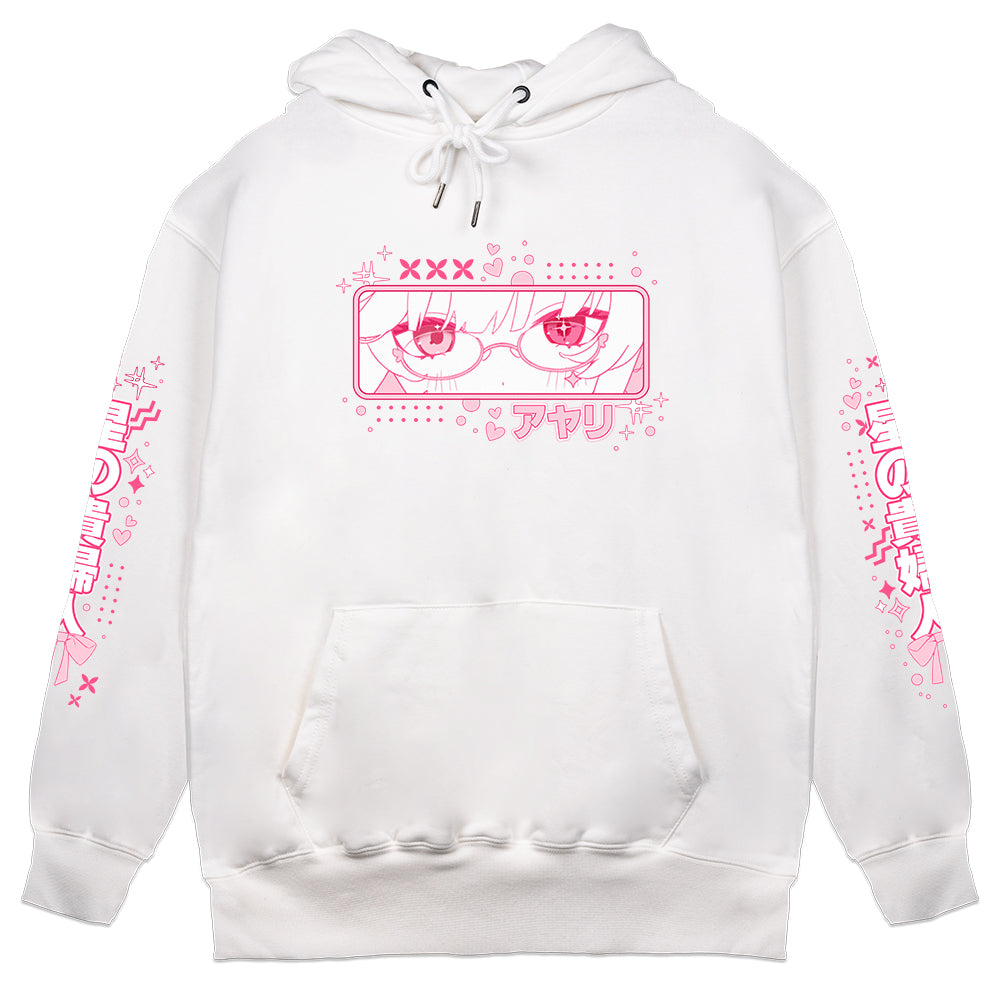 Ayari Sapphire 'Pink Shift' White Hoodie
