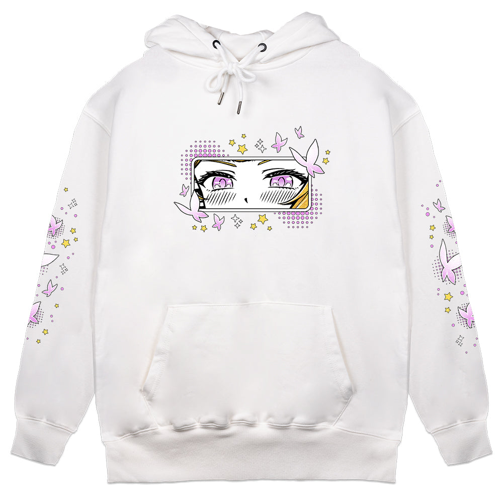 PeachyPiwie "Butterflies & Dreams" White Hoodie