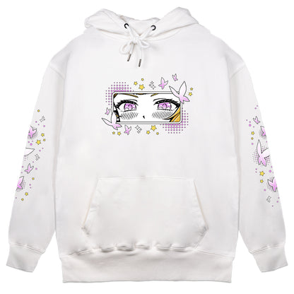 PeachyPiwie "Butterflies & Dreams" White Hoodie