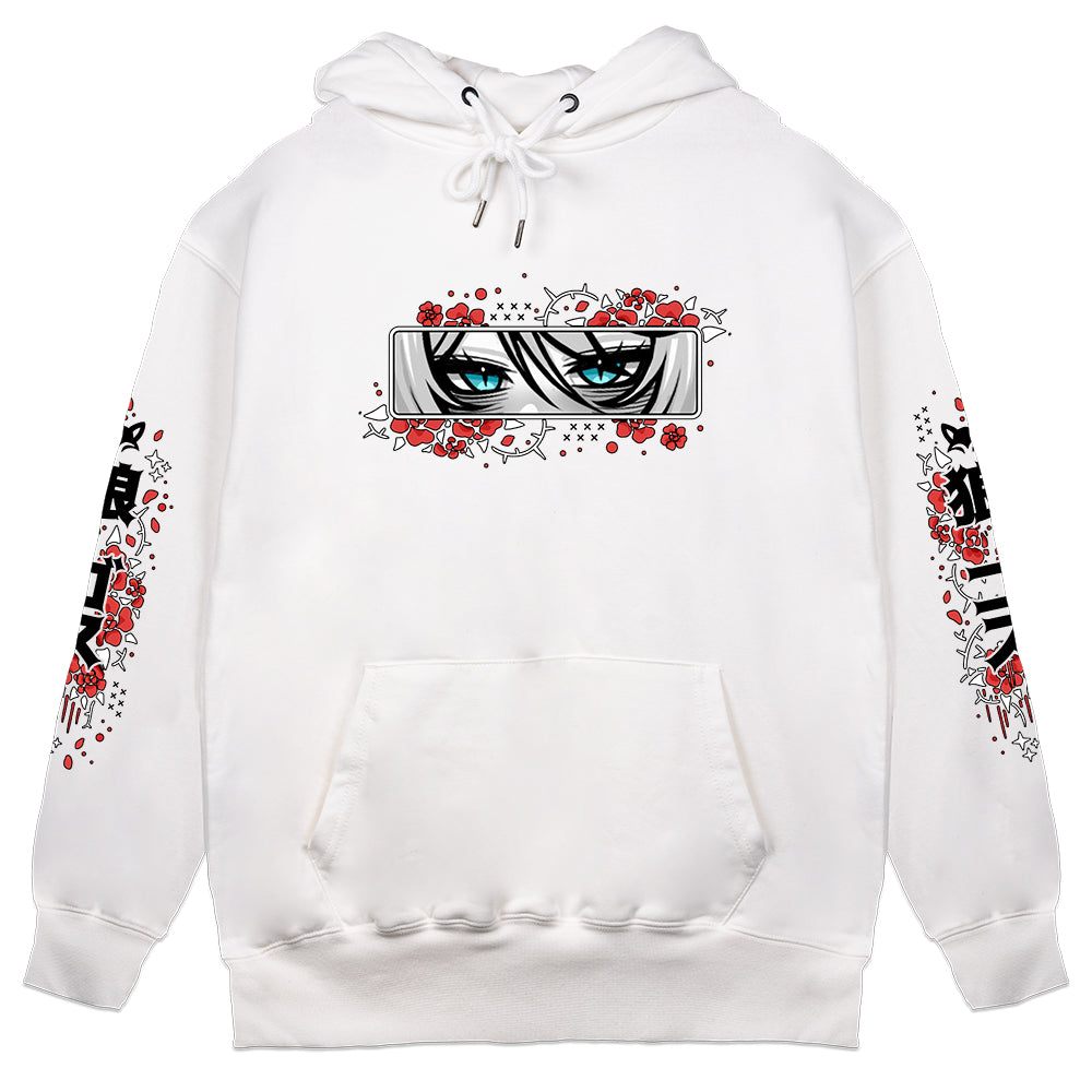 Luna Bella "Bleeding Roses" Hoodie - White