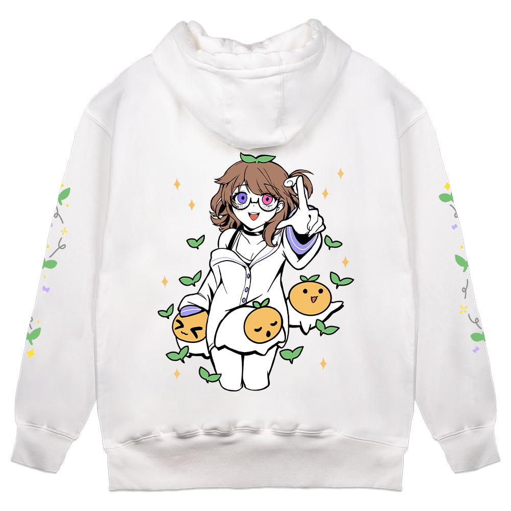 doremiiart "Eggsprout Stargaze" White Hoodie