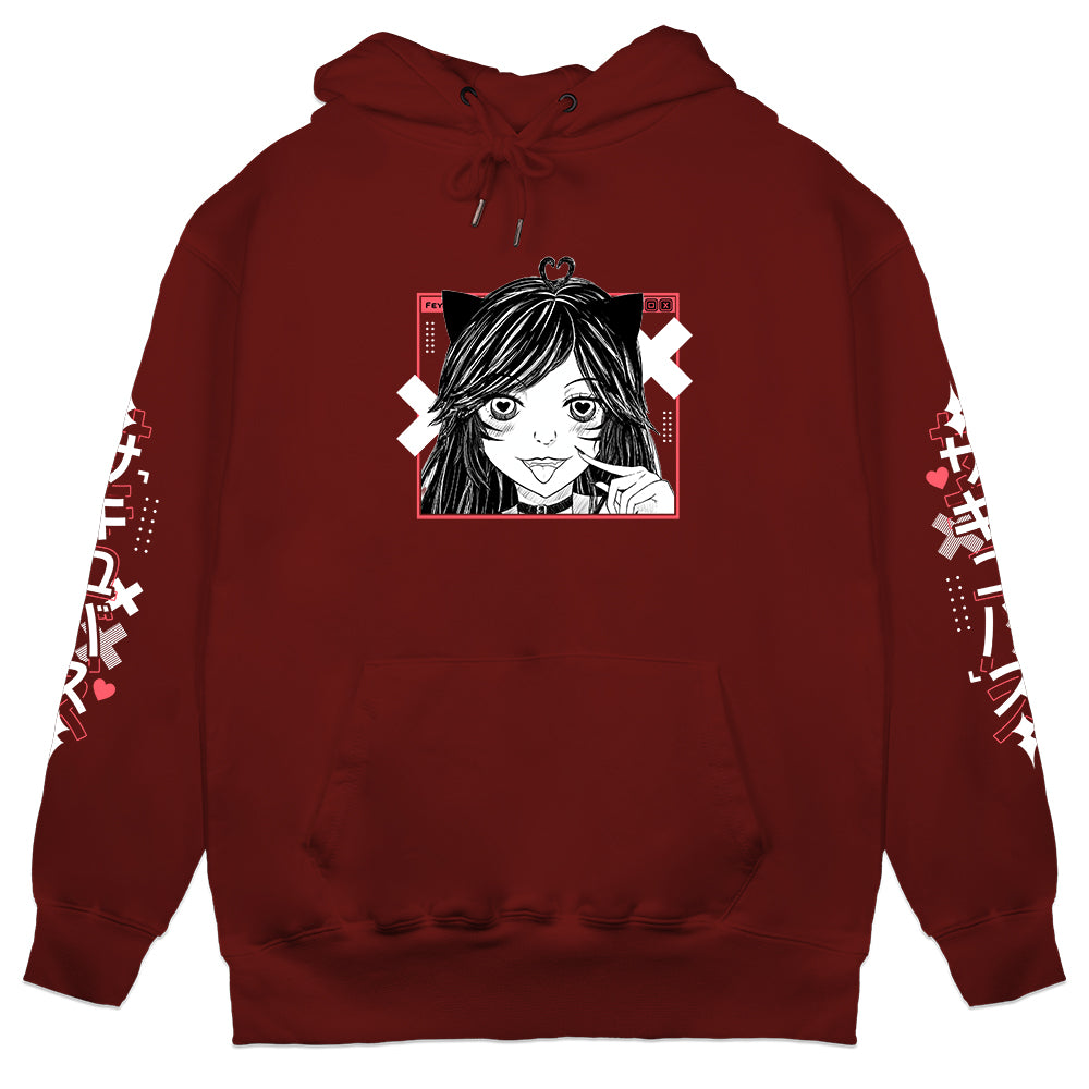 Feyy "PYUUN" Hoodie - Dark Red