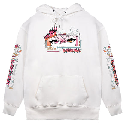 Rokiishi "Silly Catboy" White Hoodie