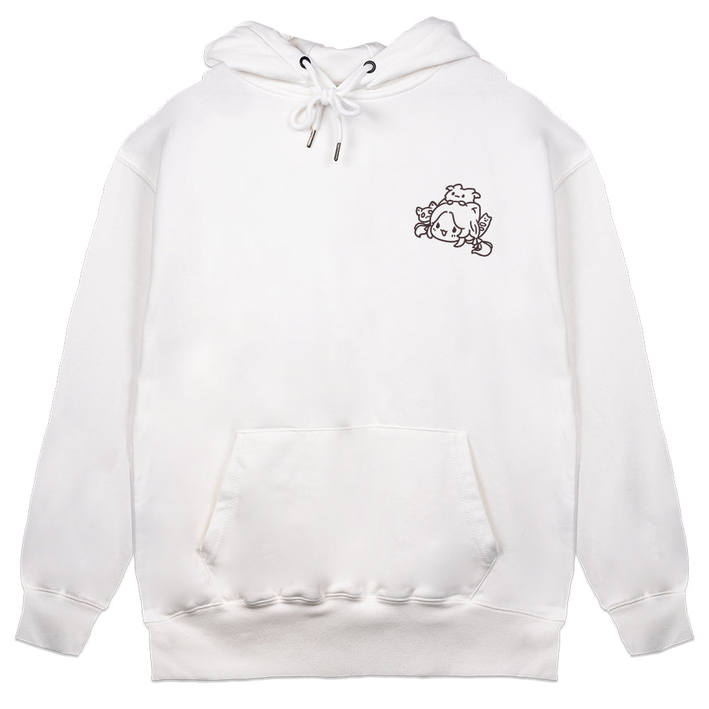 Suirie "Pop-up Bakery - Lines" White Hoodie