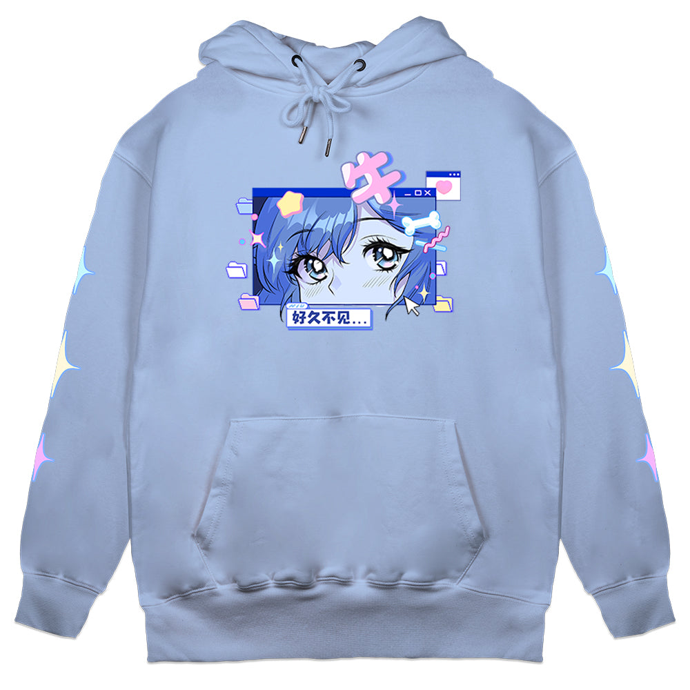 Niupao Retro Hoodie Blue