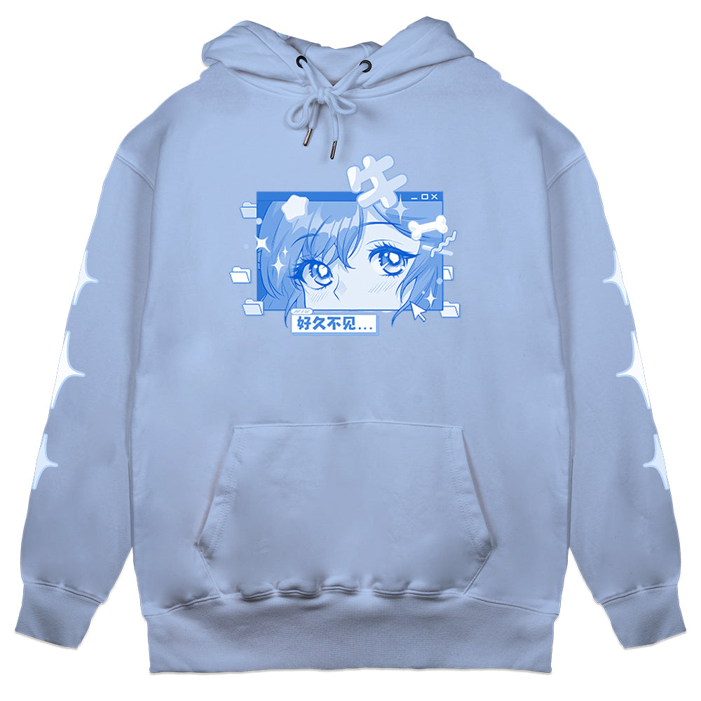 Niupao Monochrome Hoodie Blue
