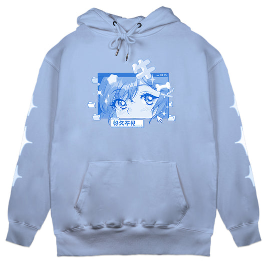 Niupao Monochrome Hoodie Blue