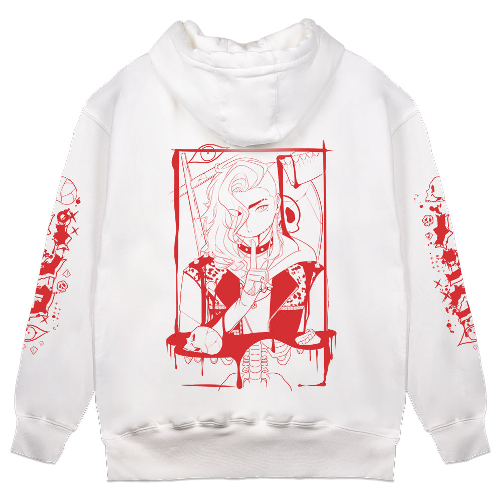 DamienDreadVT Horror Punk Variant White Hoodie