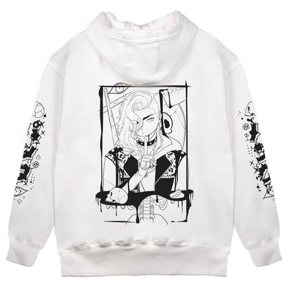 DamienDreadVT Horror Punk White Hoodie