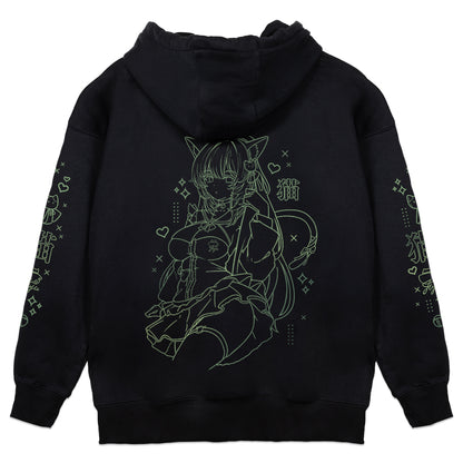 liljuju Matcha Cat Hoodie
