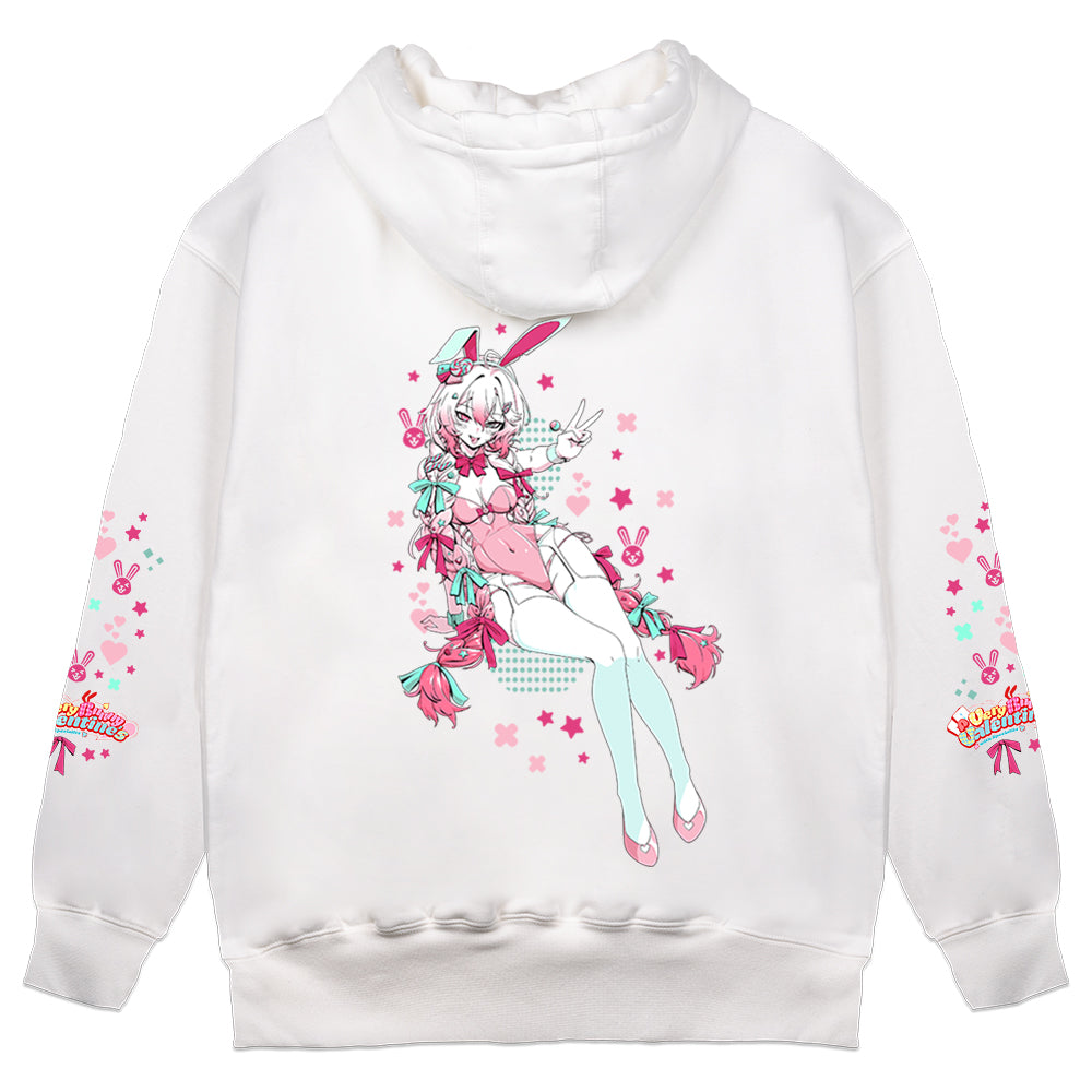 Hysteria.EVE "Very Bunny Valentine's" Hoodie - White