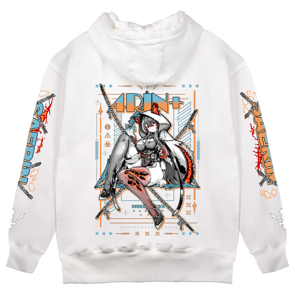 4RIN+ Hellhound Hoodie  - White