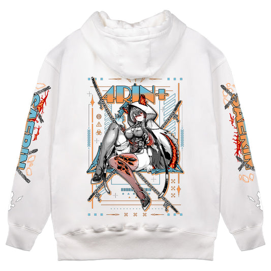 4RIN+ Hellhound Hoodie  - White