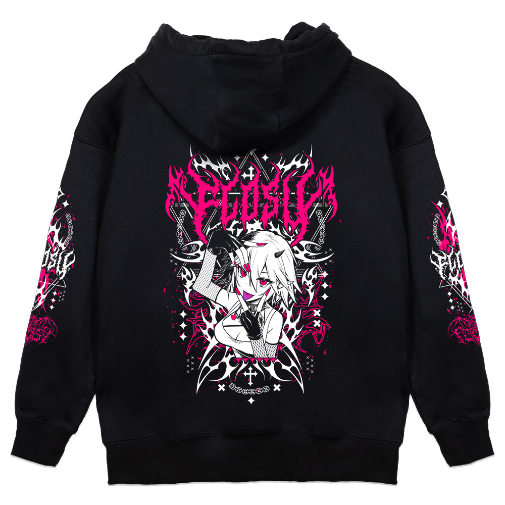 FlosV Hex-Metal Hoodie - Black