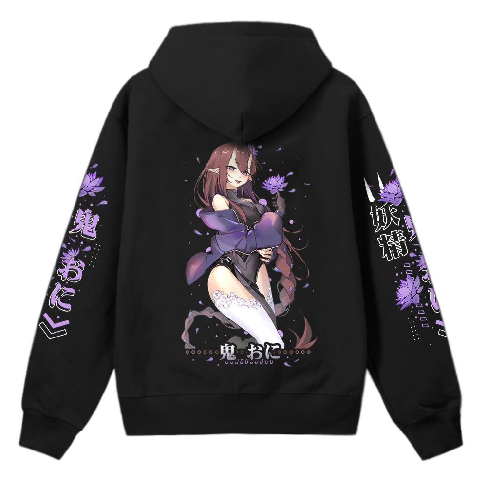 RivaVT Lotus Bloom Black Hoodie