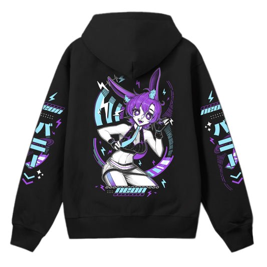 NeonQuin Lightning Bun Hoodie