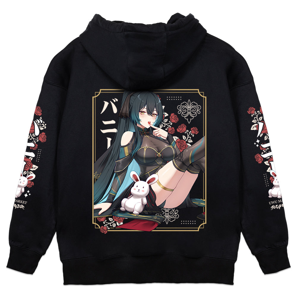 Tenebria Rose Bun and Roses Hoodie