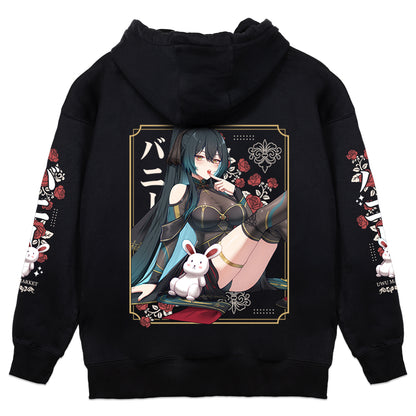 Tenebria Rose Bun and Roses Hoodie